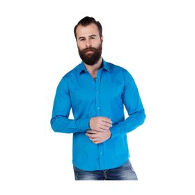 Cipo&Baxx CH125 Turkuaz Mavi Yazlık Slim Fit Spor Erkek Gömlek