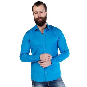 Cipo&Baxx CH125 Turkuaz Mavi Yazlık Slim Fit Spor Erkek Gömlek