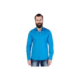 Cipo&Baxx CH125 Turkuaz Mavi Yazlık Slim Fit Spor Erkek Gömlek
