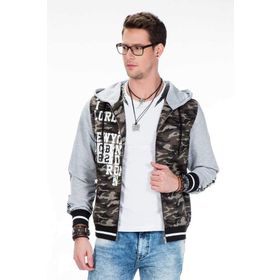Cipo&Baxx CJ215 Yeşil Kamuflaj Erkek Sweatshirt