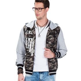 Cipo&Baxx CJ215 Yeşil Kamuflaj Erkek Sweatshirt