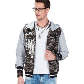 Cipo&Baxx CJ215 Yeşil Kamuflaj Erkek Sweatshirt