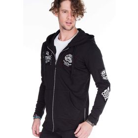 Cipo&Baxx CL240 Siyah Kapüşonlu Erkek Sweatshirt