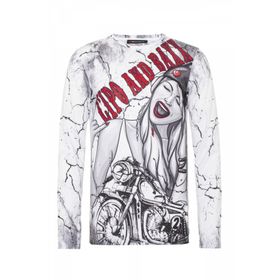 Cipo&Baxx Cl467 Biker Baskılı Kadın Sweatshirt