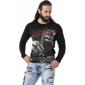 Cipo&Baxx Cl511 Yüzük Baskılı Siyah Kadın Sweatshirt