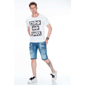 Cipo&Baxx CT430 Beyaz Erkek T-shirt