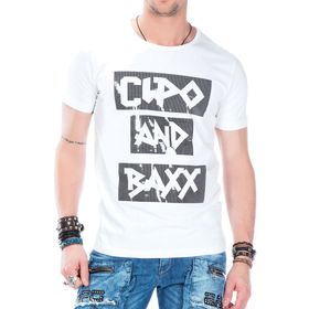 Cipo&Baxx CT430 Beyaz Erkek T-shirt