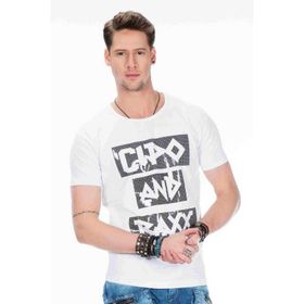 Cipo&Baxx CT430 Beyaz Erkek T-shirt