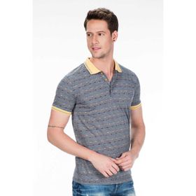 Cipo&Baxx CT440 Gri Sarı Erkek T-shirt