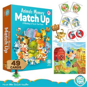 Circle Toys CRCL046 Animals Memory Match Up Puzzle