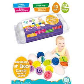 Circle Toys CRCL113 10’lu Circle Toys Yumurta Sayılar Eşleme Oyunu