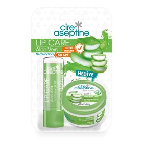 Cire Aseptine 4.5 gr Aloe Vera SPF50 Lip Care + Aloe Vera Soft Probiyotik 30 ml El Yüz ve Vücut Kremi