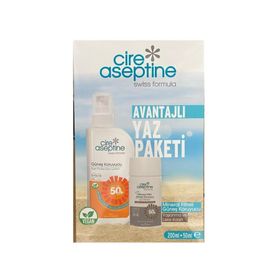 Cire Aseptine 50SPF 200 ml Güneş Koruyucu + 50 ml Mineral Filitreli Yaşlanma Leke Karşıtı Güneş Koruyucu