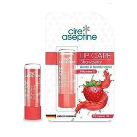 Cire Aseptine Çilek Aromalı Renkli 4,5 gr Dudak Bakım Kremi