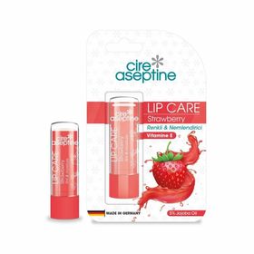 Cire Aseptine Çilek Aromalı Renkli 4,5 gr Dudak Bakım Kremi