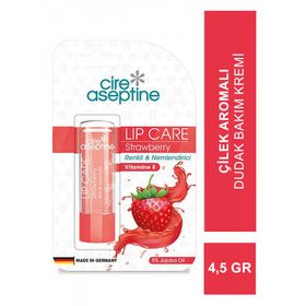 Cire Aseptine Çilek Aromalı Renkli 4,5 gr Dudak Bakım Kremi