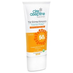 Cire Aseptine Karma ve Yağlı Ciltler +50Spf 50 ml Yüz Güneş Koruyucu Krem