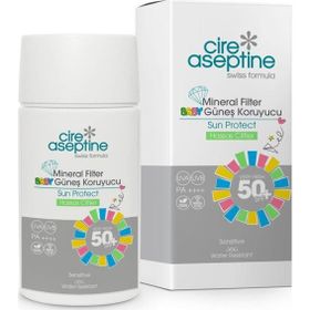 Cire Aseptine Mineral Filtreli Hassas SPF50 50 ml Bebek Güneş Kremi