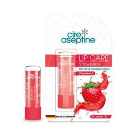 Cire Aseptine Strawberry Nemlendirici Renkli Dudak Bakım Kremi
