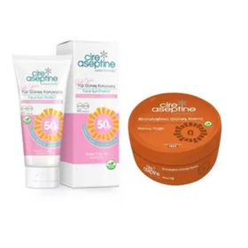 Cire Aseptine Yüz 50 ml Güneş Koruyucu Aydınlatıcı+100 ml Bronzlaştırıcı Güneş Kremi