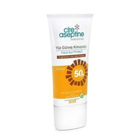 Cire Aseptine Yüz Güneş Kremi 50+ Faktör Tüm Cilt Tipleri İçin Renksiz Yüz Güneş Koruyucu Krem 50 ml