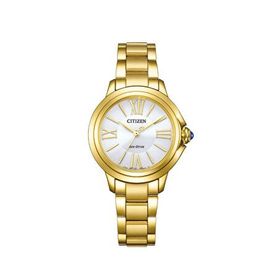 Citizen Em1162-52A Beyaz Altın Rengi Metal Kadın Kol Saati