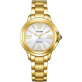 Citizen Em1162-52A Beyaz Altın Rengi Metal Kadın Kol Saati