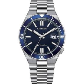 Citizen Gts Mechanical Nj0230-59l Lacivert Gümüş Çelik Erkek Kol Saati
