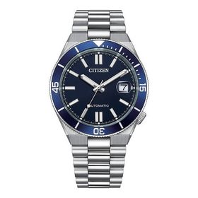Citizen Gts Mechanical Nj0230-59l Lacivert Gümüş Çelik Erkek Kol Saati