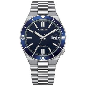 Citizen Gts Mechanical Nj0230-59l Lacivert Gümüş Çelik Erkek Kol Saati