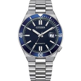 Citizen Gts Mechanical Nj0230-59l Lacivert Gümüş Çelik Erkek Kol Saati