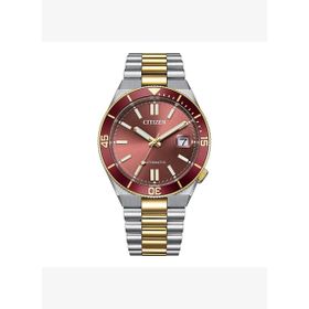 Citizen Gts Mechanical Nj0234-58x Kırmızı Silver Gold Çelik Erkek Kol Saati