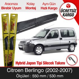 Citroen Berlingo 2002-2007 Silecek Takımı
