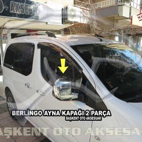 Citroen Berlingo 2008-2012 Paslanmaz Çelik Krom 2 Parça Ayna Kapağı