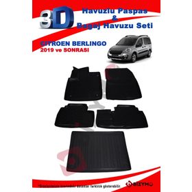 Citroen Berlingo 2008 Sonrası 3D Bagaj Paspası ve Bagaj Havuzu