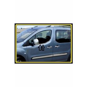 Citroen Berlingo 2008 Üzeri Paslanmaz Çelik 2 Parça Krom Cam Çıtası