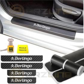 Citroen Berlingo 4 Adet Karbon Kapı Eşiği Sticker