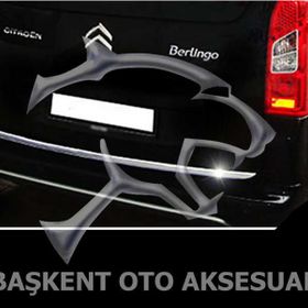 Citroen Berlingo Formlu 2008 Üzeri Paslanmaz Çelik Krom Bagaj Alt Çıtası