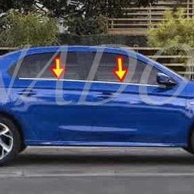 Citroen C Elysee 2012 Üzeri Paslanmaz Çelik 4 Parça Krom Cam Çıtası