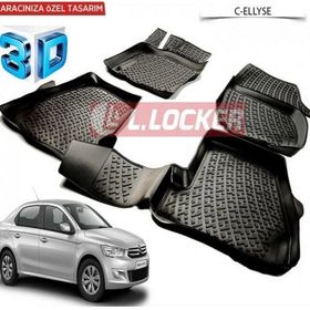 Citroen C-elysee 2013 Sonrası 3D Havuzlu Paspas