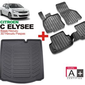Citroen C-Elysee 3D Havuzlu Araca Özel Paspas Takımı