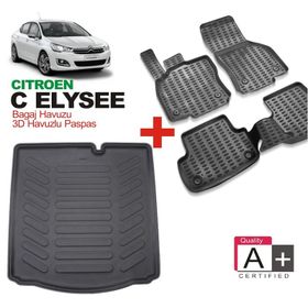 Citroen C-Elysee 3D Havuzlu Araca Özel Paspas Takımı