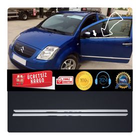 Citroen C2 2003-2009 2 Parça Krom Cam Çıtası