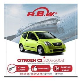 Citroen C2 RBW 2003-2008 Muz Silecek Takımı