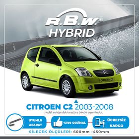 Citroen C2 RBW Hybrid 2003-2008 Silecek Takımı