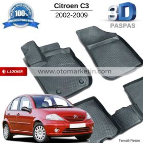 Citroen C3 2002-2009 3D Havuzlu Paspas
