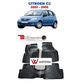 Citroen C3 2002-2009 3D Havuzlu Paspas