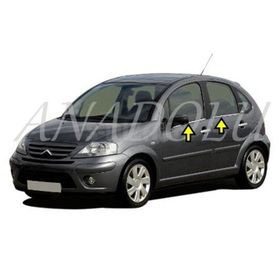 Citroen C3 2002-2009 4 Parça Krom Cam Çıtası