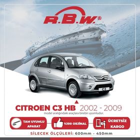 Citroen C3 2002-2009 Muz Silecek Takımı
