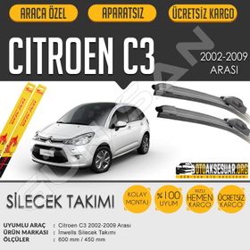 Citroen C3 2002-2009 Muz Silecek Takımı